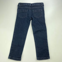 Load image into Gallery viewer, Girls Target, dark stretch denim pants, adjustable, Inside leg: 36cm, EUC, size 3,  