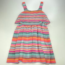 Load image into Gallery viewer, Girls Target, lined lightweight colourful party dress, EUC, size 5, L: 60cm
