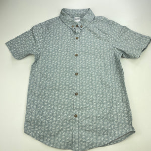 Boys Anko, blue & white cotton short sleeve shirt, GUC, size 7,  