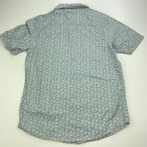 Boys Anko, blue & white cotton short sleeve shirt, GUC, size 7,  