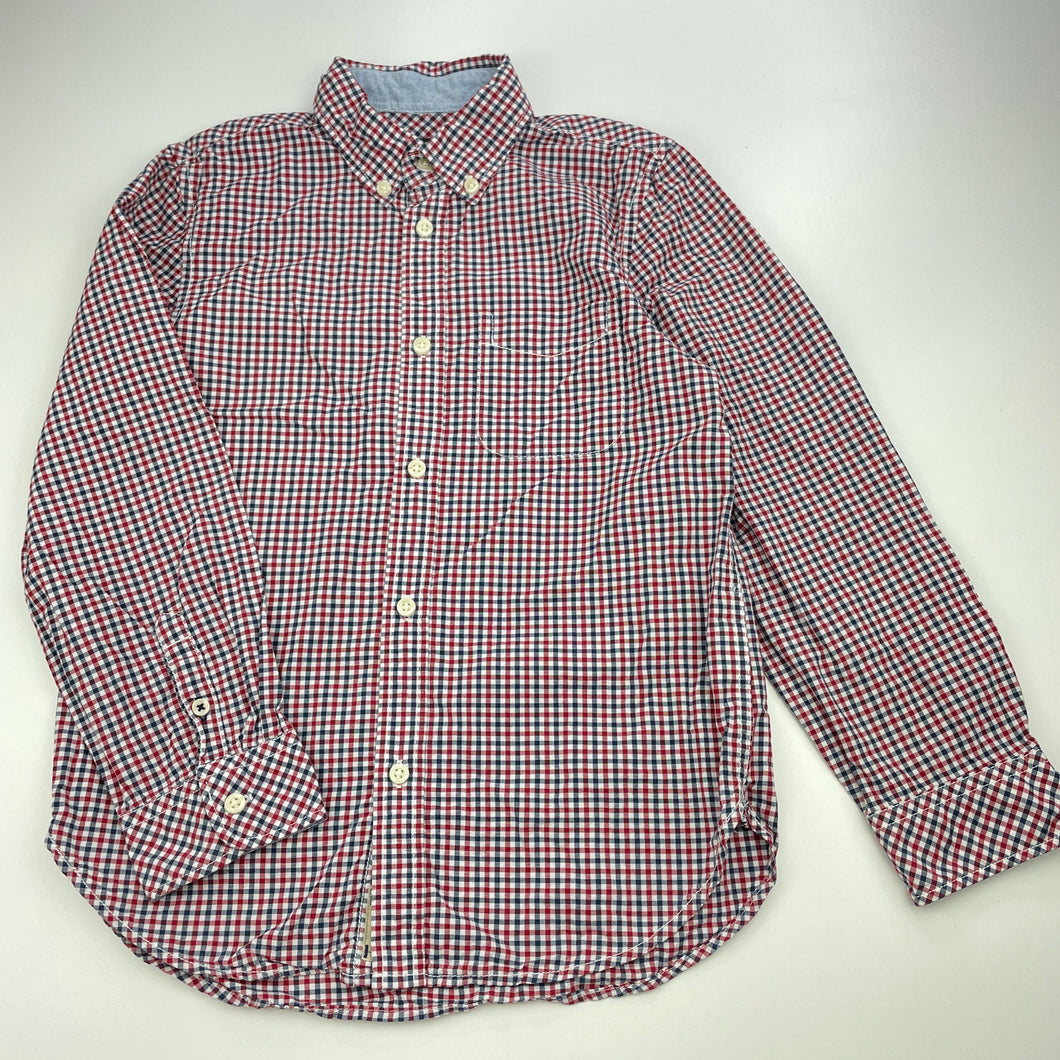 Boys H&M, checked cotton long sleeve shirt, GUC, size 8,  