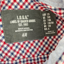 Load image into Gallery viewer, Boys H&amp;M, checked cotton long sleeve shirt, GUC, size 8,  