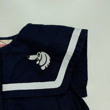 Load image into Gallery viewer, Girls BEBEDEPINO, navy cotton sailor style romper, EUC, size 1,  