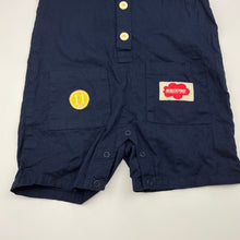 Load image into Gallery viewer, Girls BEBEDEPINO, navy cotton sailor style romper, EUC, size 1,  