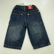 Load image into Gallery viewer, Boys Nuggets, dark denim pants, adjustable, NEW, size 0,  
