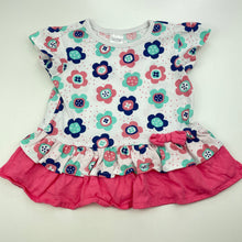 Load image into Gallery viewer, Girls Tiny Little Wonders, floral cotton t-shirt / top, GUC, size 0,  
