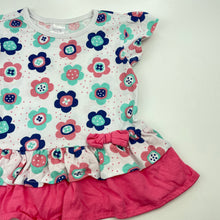 Load image into Gallery viewer, Girls Tiny Little Wonders, floral cotton t-shirt / top, GUC, size 0,  