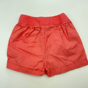 Girls Tiny Little Wonders, lightweight cotton shorts, elasticated, GUC, size 0,  