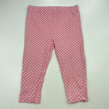 Load image into Gallery viewer, Girls Tiny Little Wonders, pink &amp; white spot leggings, elasticated, FUC, size 0,  