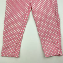 Load image into Gallery viewer, Girls Tiny Little Wonders, pink &amp; white spot leggings, elasticated, FUC, size 0,  