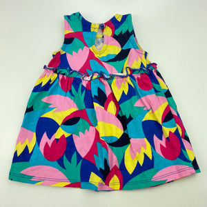 Girls Target, colourful casual dress, EUC, size 000, L: 33cm