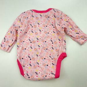 Girls Dymples, floral cotton bodysuit / romper, GUC, size 0000,  