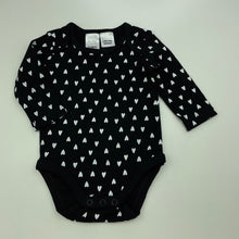 Load image into Gallery viewer, Girls Tiny Little Wonders, black cotton bodysuit / romper, EUC, size 000,  