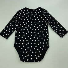 Load image into Gallery viewer, Girls Tiny Little Wonders, black cotton bodysuit / romper, EUC, size 000,  