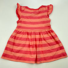 Load image into Gallery viewer, Girls Tiny Little Wonders, striped cotton casual dress, EUC, size 000, L: 32cm