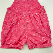 Load image into Gallery viewer, Girls Tiny Little Wonders, cotton overalls / shortalls, unicorns, EUC, size 0,  