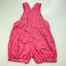 Load image into Gallery viewer, Girls Tiny Little Wonders, cotton overalls / shortalls, unicorns, EUC, size 0,  