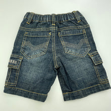 Load image into Gallery viewer, Boys Stix n Stones, dark denim shorts, elasticated, GUC, size 0,  