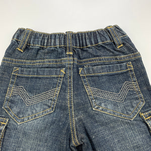 Boys Stix n Stones, dark denim shorts, elasticated, GUC, size 0,  
