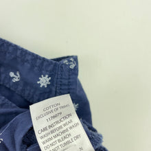 Load image into Gallery viewer, Boys Dymples, navy cotton overalls / shortalls, GUC, size 00,  