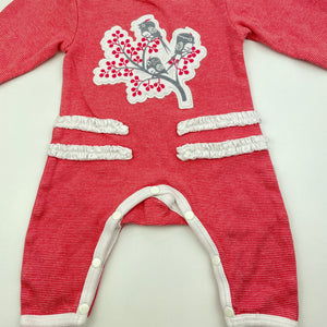 Girls Tiny Twig, organic cotton romper, bird, EUC, size 0000,  