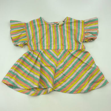 Girls Cotton On, striped soft feel top, GUC, size 000,  