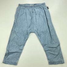 Load image into Gallery viewer, unisex Bonds, blue chambray cotton pants, elasticated, FUC, size 1,  
