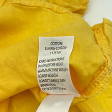 Load image into Gallery viewer, Girls Dymples, yellow lightweight cotton top, GUC, size 000,  
