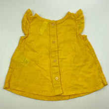 Load image into Gallery viewer, Girls Dymples, yellow lightweight cotton top, GUC, size 000,  