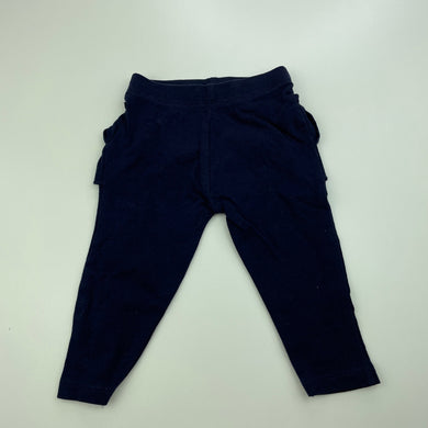 Girls Dymples, navy ruffle leggings / bottoms, EUC, size 000,  