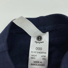 Load image into Gallery viewer, Girls Dymples, navy ruffle leggings / bottoms, EUC, size 000,  