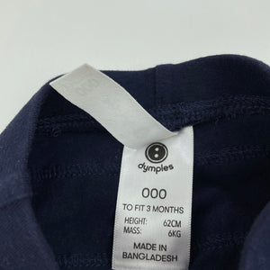 Girls Dymples, navy ruffle leggings / bottoms, EUC, size 000,  