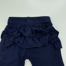 Load image into Gallery viewer, Girls Dymples, navy ruffle leggings / bottoms, EUC, size 000,  