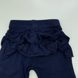 Girls Dymples, navy ruffle leggings / bottoms, EUC, size 000,  