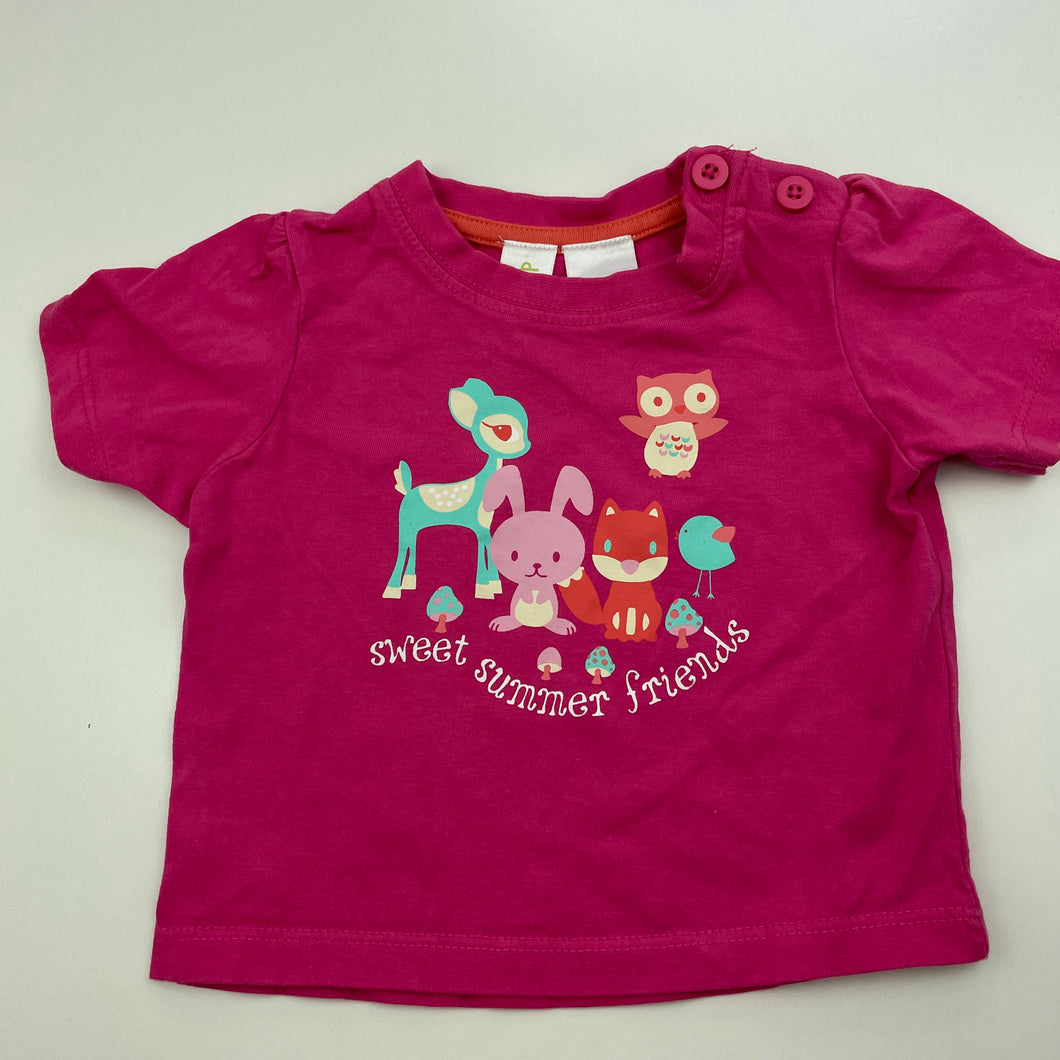 Girls Dymples, pink cotton t-shirt / top, GUC, size 00,  