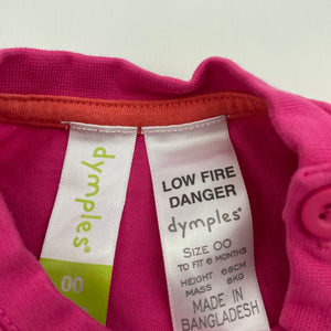 Girls Dymples, pink cotton t-shirt / top, GUC, size 00,  