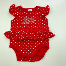 Load image into Gallery viewer, Girls Target, red cotton Christmas romper, GUC, size 000,  