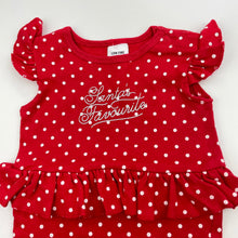Load image into Gallery viewer, Girls Target, red cotton Christmas romper, GUC, size 000,  