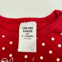 Load image into Gallery viewer, Girls Target, red cotton Christmas romper, GUC, size 000,  