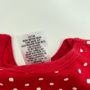 Girls Target, red cotton Christmas romper, GUC, size 000,  