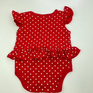 Girls Target, red cotton Christmas romper, GUC, size 000,  