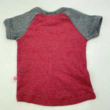 Load image into Gallery viewer, Boys Marquise, red &amp; grey stripe cotton t-shirt / top, EUC, size 00,  