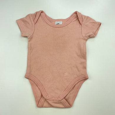 Girls Baby Berry, pink cotton bodysuit / romper, GUC, size 000,  