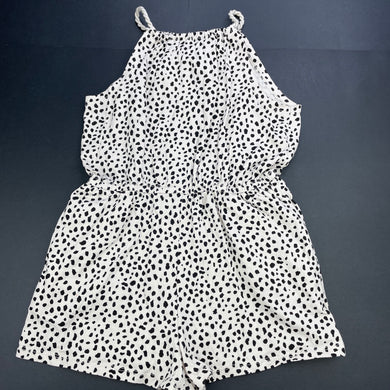 Girls KID, animal print cotton summer playsuit, EUC, size 8,  