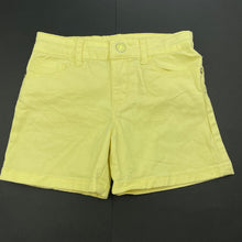 Load image into Gallery viewer, Girls Emerson, yellow stretch cotton shorts, adjustable, EUC, size 4,  