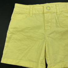 Load image into Gallery viewer, Girls Emerson, yellow stretch cotton shorts, adjustable, EUC, size 4,  