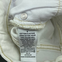 Load image into Gallery viewer, Girls Target, white stretch denim skirt, adjustable, L: 30.5cm, EUC, size 6,  