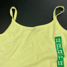 Load image into Gallery viewer, Girls Favourites, yellow stretchy singlet top, NEW, size 12,  
