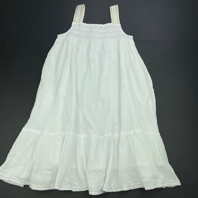 Girls Milkshake, lined crinkle cotton summer dress, light marks, FUC, size 6, L: 72cm