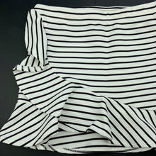 Load image into Gallery viewer, Girls Bardot Junior, black &amp; white stripe ruffle skirt, elasticated, L: 29cm approx, EUC, size 5,  